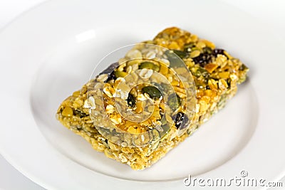 Oatmeal soft chewy fruit cookie with seeds Stock Photo