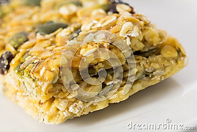 Oatmeal soft chewy fruit cookie with seeds Stock Photo