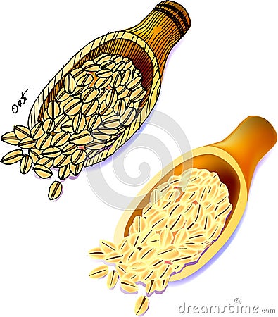 Oats Cartoon Illustration