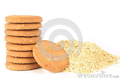 Oats biscuits Stock Photo