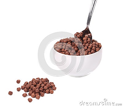 Oats chocolate cereal. Stock Photo