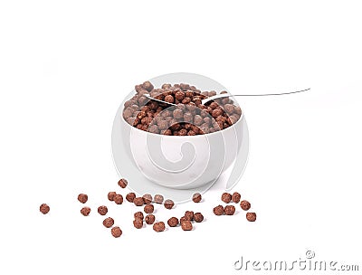 Oats chocolate cereal. Stock Photo