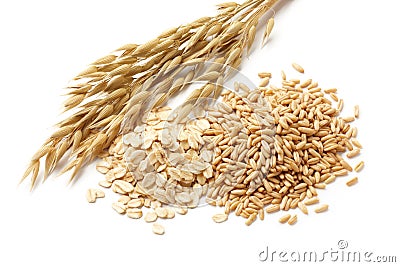 Oats with grains Stock Photo