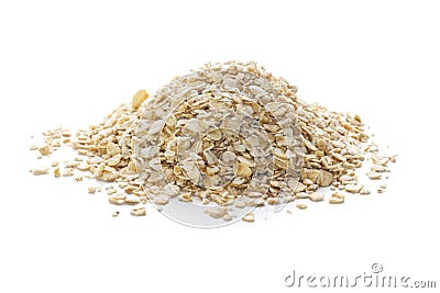 Oats on White Background Stock Photo