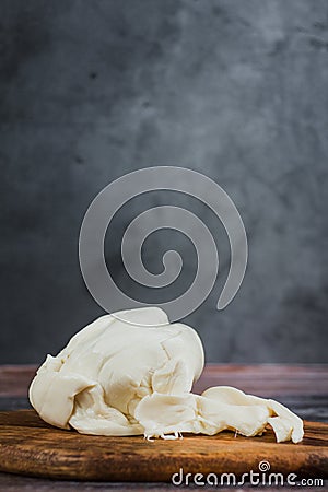 Oaxaca Chesse or queso oaxaca or quesillo is a Mexican fresh white Chesse from Mexico Stock Photo