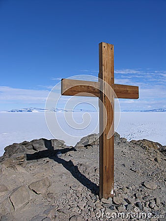 Ob Hill Cross Stock Photo