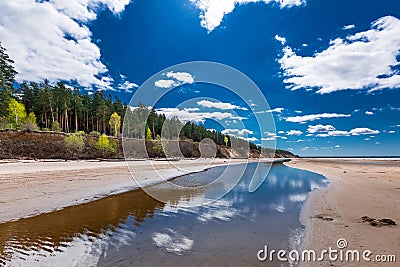 Ob River. Spring landscape Stock Photo