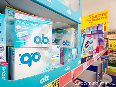 Ob tampons Editorial Stock Photo