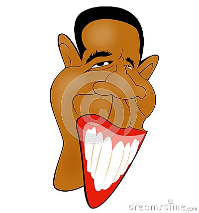 Obama caricature Vector Illustration