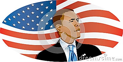 Obama Flag Vector Illustration