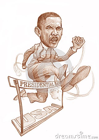 Obama Presidential Race Editorial Stock Photo