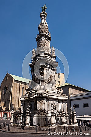 Obelisco dell`Immacolata Stock Photo