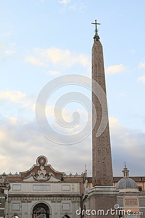 Obelisco di Piazza del Pincio Stock Photo