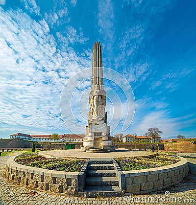 Obelisk Of Horea, Closca And Crisan, Alba Iulia, Romania Editorial Stock Photo