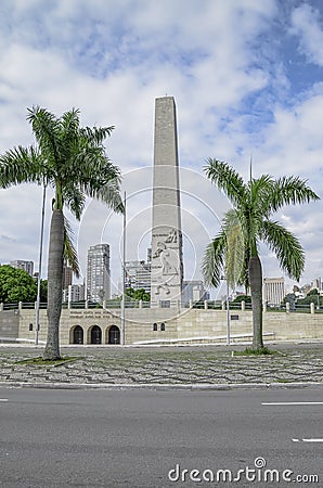 Obelisk of Ibirapuera park Editorial Stock Photo