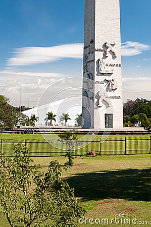 Obelisk in ibirapuera Sao Paulo Editorial Stock Photo