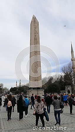 The obelisk in Istanbul, Turkey. Editorial Stock Photo