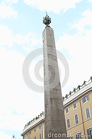 Obelisk of Montecitorio Stock Photo