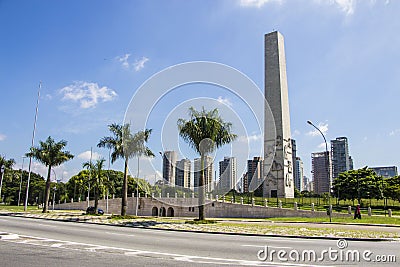 The Obelisk of SÃ£o Paulo - SÃ£o Paulo Editorial Stock Photo