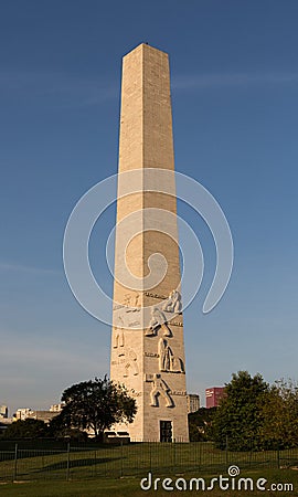 Obelisk of SÃ£o Paulo Editorial Stock Photo