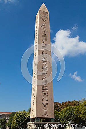 Obelisk of Thutmose III in Istanbul Stock Photo