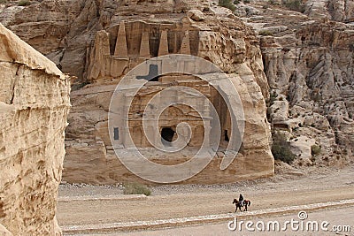 Obelisk tomb in Petra city Stock Photo