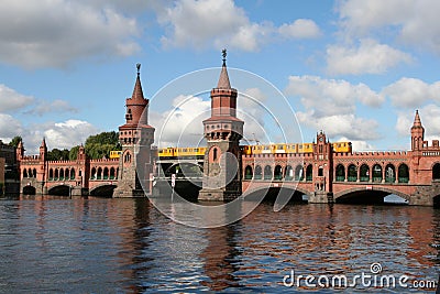 Oberbaum Bridge in Berlin Stock Photo