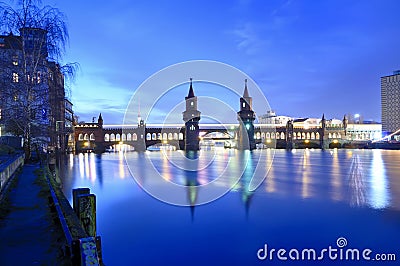 Oberbaum bridge berlin Stock Photo