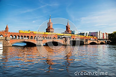 The Oberbaum Bridge in Berlin, Germany Stock Photo