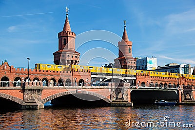 The Oberbaum Bridge in Berlin, Germany Stock Photo