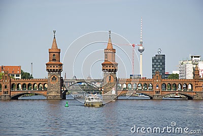 Oberbaum Bridge, Berlin Editorial Stock Photo