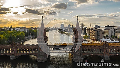 Oberbaum Bridge in Berlin Stock Photo