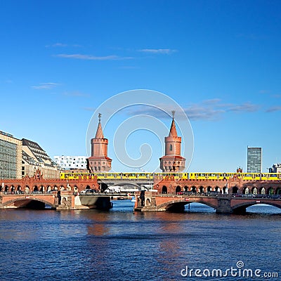 Oberbaumbruecke bridge berlin Stock Photo