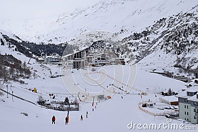 Obergurgl Ski Resort in the Austrian Alps Editorial Stock Photo