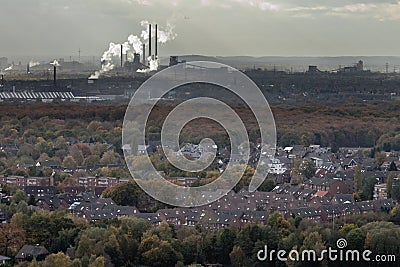 Oberhausen industry of Ruhr Area Germany Europe Stock Photo