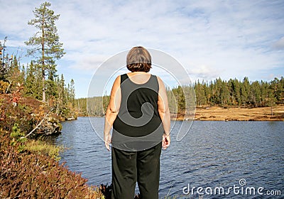 Obese woman Stock Photo