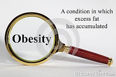 Obesity Concept and Definition Stock Photo