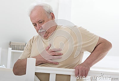 Obesity, heart palpitation Stock Photo