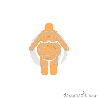 Obesity vector icon design template Vector Illustration