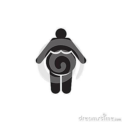 Obesity vector icon design template Vector Illustration