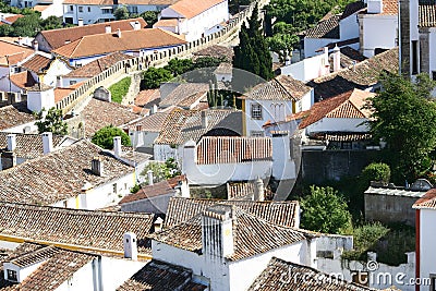 Obidos village panorama Stock Photo