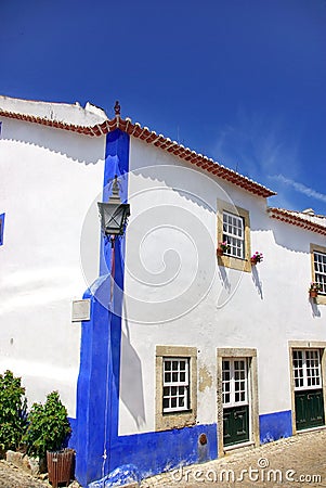 Obidos village at Portugal. Stock Photo