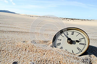 Object in the Dry Desert Stock Photo