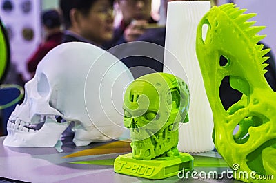 Object printed on a 3D printer Editorial Stock Photo