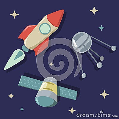 Object of space Vector Illustration