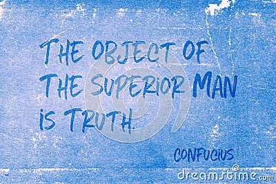 Object is truth Confucius Stock Photo