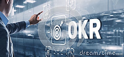 Objectives and Key Results OKR. Methods for project management Stock Photo