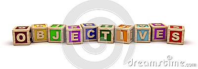 Objectives Play Cubes Stock Photo