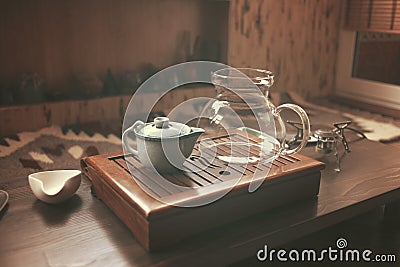 Objects for tea ceremony Stock Photo