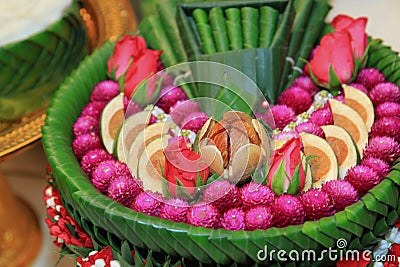 Objects for thai wedding ceremony Stock Photo